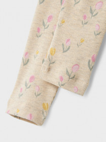 NAME IT Rib Leggings Flowerkab Peyote Melange